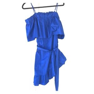 Royal Blue off the shoulder dress